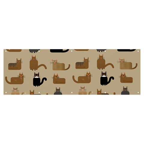 Cat Pattern Texture Animal Banner and Sign 12  x 4  from UrbanLoad.com Front