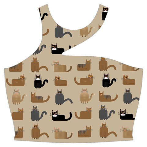 Cat Pattern Texture Animal Cut Out Top from UrbanLoad.com Front