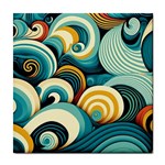 Wave Waves Ocean Sea Abstract Whimsical Tile Coaster