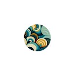 Wave Waves Ocean Sea Abstract Whimsical 1  Mini Buttons