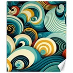 Wave Waves Ocean Sea Abstract Whimsical Canvas 8  x 10 
