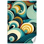 Wave Waves Ocean Sea Abstract Whimsical Canvas 12  x 18 