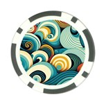 Wave Waves Ocean Sea Abstract Whimsical Poker Chip Card Guard
