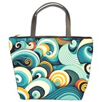 Wave Waves Ocean Sea Abstract Whimsical Bucket Bag