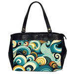 Wave Waves Ocean Sea Abstract Whimsical Oversize Office Handbag (2 Sides)