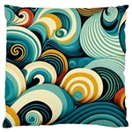 Wave Waves Ocean Sea Abstract Whimsical Large Cushion Case (Two Sides)