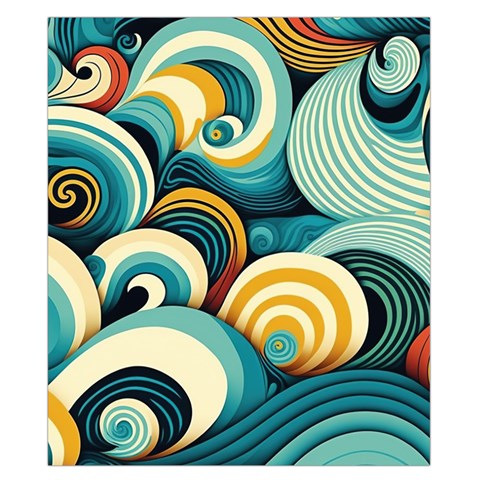 Wave Waves Ocean Sea Abstract Whimsical Duvet Cover Double Side (California King Size) from UrbanLoad.com Front