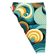 Wave Waves Ocean Sea Abstract Whimsical Midi Wrap Pencil Skirt from UrbanLoad.com Front Left