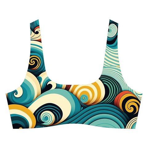 Wave Waves Ocean Sea Abstract Whimsical Cross Back Hipster Bikini Set from UrbanLoad.com Front