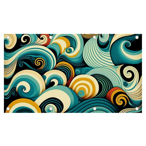 Wave Waves Ocean Sea Abstract Whimsical Banner and Sign 7  x 4  from UrbanLoad.com Front