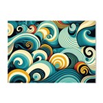 Wave Waves Ocean Sea Abstract Whimsical Crystal Sticker (A4)