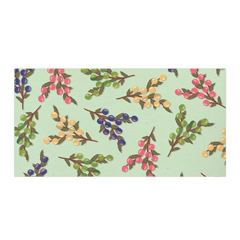 Berries Flowers Pattern Print Satin Wrap 35  x 70  from UrbanLoad.com Front