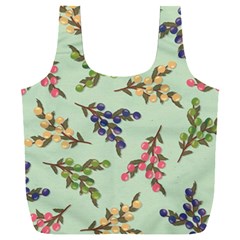 Berries Flowers Pattern Print Full Print Recycle Bag (XXXL) from UrbanLoad.com Front