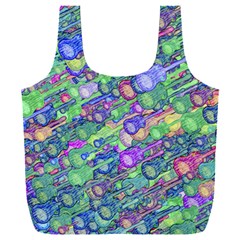 Sktechy Style Guitar Drawing Motif Colorful Random Pattern Wb Full Print Recycle Bag (XXL) from UrbanLoad.com Front