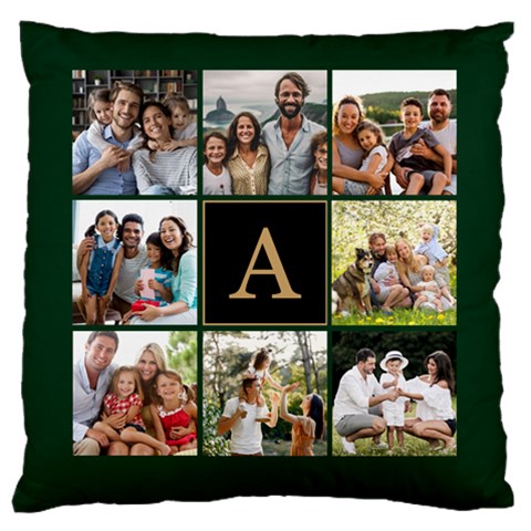 Personalized Initial 8 Photo Large Cushion Case Large Cushion Case (One Side) from UrbanLoad.com Front