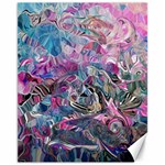 Pink Swirls Blend  Canvas 11  x 14 