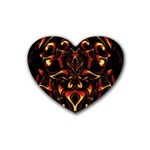 Year Of The Dragon Rubber Coaster (Heart)