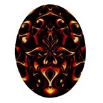 Year Of The Dragon Oval Glass Fridge Magnet (4 pack)