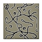 Sketchy abstract artistic print design Tile Coaster