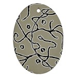 Sketchy abstract artistic print design Ornament (Oval)