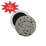 Sketchy abstract artistic print design 1.75  Magnets (10 pack) 