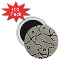 Sketchy abstract artistic print design 1.75  Magnets (100 pack) 