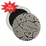 Sketchy abstract artistic print design 2.25  Magnets (10 pack) 