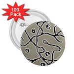 Sketchy abstract artistic print design 2.25  Buttons (100 pack) 
