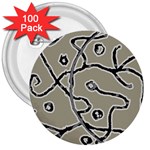 Sketchy abstract artistic print design 3  Buttons (100 pack) 