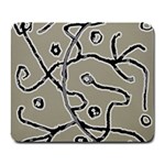 Sketchy abstract artistic print design Large Mousepad