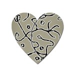 Sketchy abstract artistic print design Heart Magnet