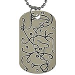 Sketchy abstract artistic print design Dog Tag (One Side)