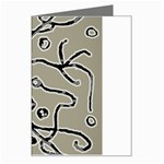 Sketchy abstract artistic print design Greeting Card