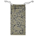 Sketchy abstract artistic print design Jewelry Bag