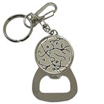 Sketchy abstract artistic print design Bottle Opener Key Chain