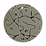 Sketchy abstract artistic print design Round Ornament (Two Sides)
