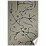 Sketchy abstract artistic print design Canvas 12  x 18 
