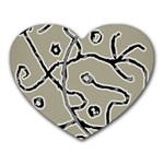 Sketchy abstract artistic print design Heart Mousepad