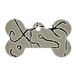Sketchy abstract artistic print design Dog Tag Bone (One Side)