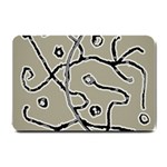 Sketchy abstract artistic print design Small Doormat