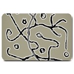 Sketchy abstract artistic print design Large Doormat