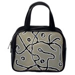 Sketchy abstract artistic print design Classic Handbag (One Side)