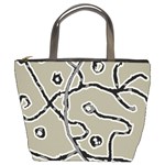 Sketchy abstract artistic print design Bucket Bag