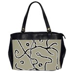 Sketchy abstract artistic print design Oversize Office Handbag (2 Sides)