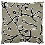 Sketchy abstract artistic print design Large Cushion Case (Two Sides)