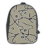 Sketchy abstract artistic print design School Bag (XL)