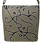 Sketchy abstract artistic print design Flap Closure Messenger Bag (S)