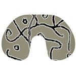 Sketchy abstract artistic print design Travel Neck Pillow
