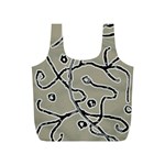 Sketchy abstract artistic print design Full Print Recycle Bag (S)