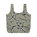 Sketchy abstract artistic print design Full Print Recycle Bag (M)